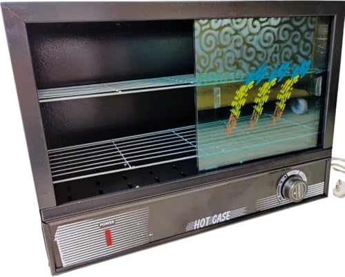 Image of Electric Food Warmer Patties Machine Hotcase Oven Sliding Glass Patty Warmer for Puff Warmer, Samosa, Burgers etc
