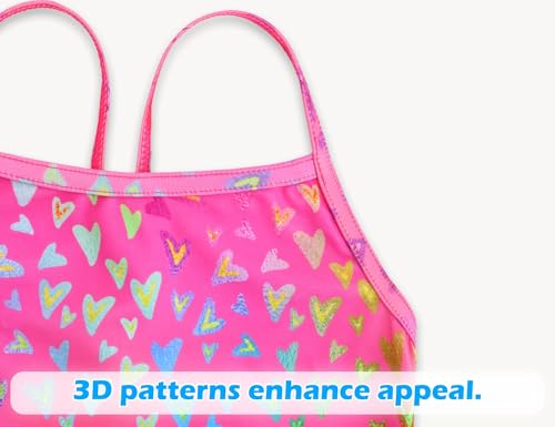 Image of Snowheart Girls Swimsuit One-Piece Bathing Suits Multicolor Kids Sport Summer Beach Swimwear for 2-12 Years Old