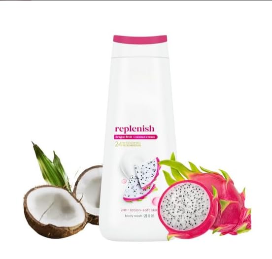 Dragon Fruit & Coconut Cream Body Wash, Hydrating Shower Gel for Women, 20 oz