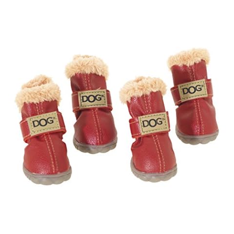 Moreau Red Dog Boots with Fur Size 2 Cover
