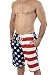 Patriotic American USA FLAG Lightweight Fleece Shorts LARGE
