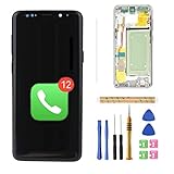 [Silver Frame] Amoled LCD Digitizer Screen Touch Assembly Replacement LCD Display for Samsung...