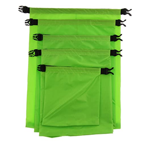 Sac imperméable de camping et loisirs : lot de 5 pochettes étanches en nylon pour le kayak