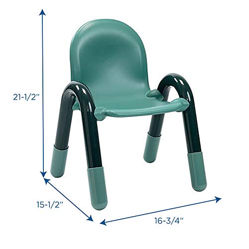 Angeles 11" Baseline Chair, Kids Chairs For Preschool/Daycare/Playroom/Homeschool, Stackable Flexible Seating, Toddler Classroom Furniture, Teal Green #TOP1