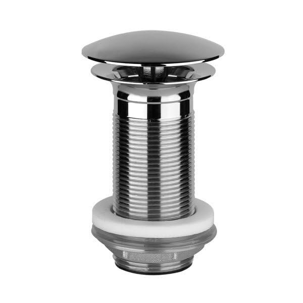 Válvula de desagüe Gessi 1 1/4 con desagüe abierto para lavabos sin rebosadero, longitud del eje 100mm, 1391, 01391031, Color: cromo