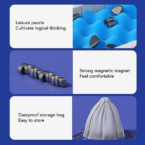 Fun Table Top Magnet Game, 20 Pcs Magnetic Chess, Improve Creativity, Logic Thinking, Enhance Parent Child Relationships, Educational Magnetic Stone Board Game, Strategy Game 9 41nn5icit6L. AC