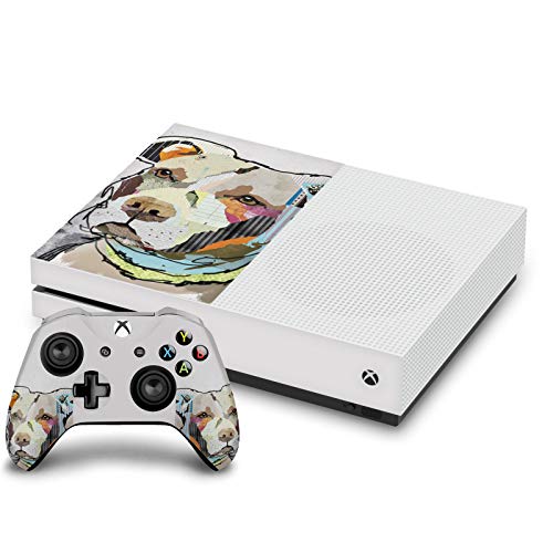 Xbox One S vinyle autocollant design Pitbull Mix Keck customisation console et manettes