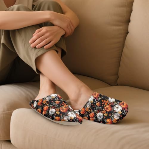 Christmas Home Slipper Cozy Fuzzy Bedroom Flats Shoes Plush Warm Indoor House Slippers for Women Men3