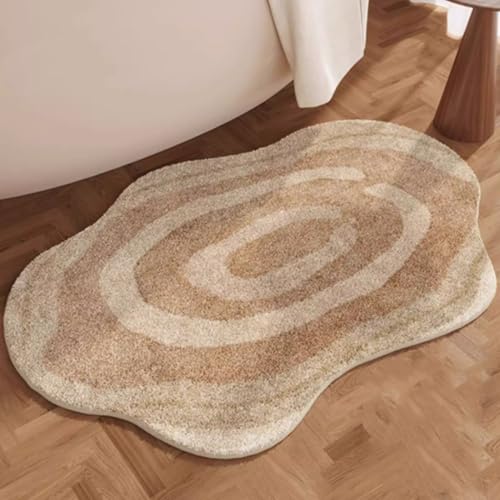 Alfombra De Baño Irregular, Alfombra De Ducha para Baño, Lavable A Máquina, Antideslizante, Felpudo, Alfombra Suave para Mascotas(Pattern C,60x120cm)