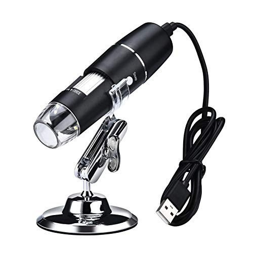 Kabelloses digitales Mikroskop, 0-fache bis 1000-fache Vergrößerung, USB-Mikroskop-Kamera, 8 LEDs, FHD, 1080P, Taschenhandlupe, WiFi, Mikroskop für