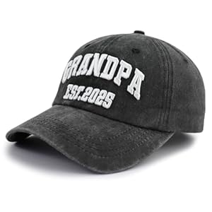 2pcs grandpa and grandma est 2024 2025 hat for men women funny adjustable embroidered cotton new grandparents baseball cap  urban country home decor