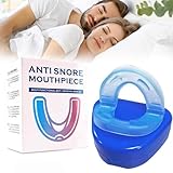 Anti Snoring Mouthpiece,Mouthpiece Universal Size for Men Women,Silicone Material,Quiet,Safety,Effective Snore Devices Stopper,Comfortable Sleeping Device,Snoring Solution,Easy to Use (1)