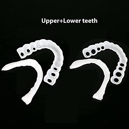 Chnlml 2 Pairs Instant Veneers Dentures For Men And Women, Customizable Temporary ​Fake Teeth, Teeth Improve Smile, Perfect Braces And Whitening Substitutes, Suitable For Everyone With, Multicolor #TOP5