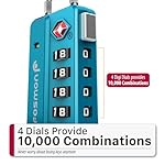 Fosmon Luggage Locks TSA Approved for Luggage & Suitcase, 4 Digit Mini Cable Locks Long Wire Padlock with 4 Combinations and Easy Reset Switch for Travel, Gym Locker, Gun Case, Backpack Zipper- 4 Pack - Image 3