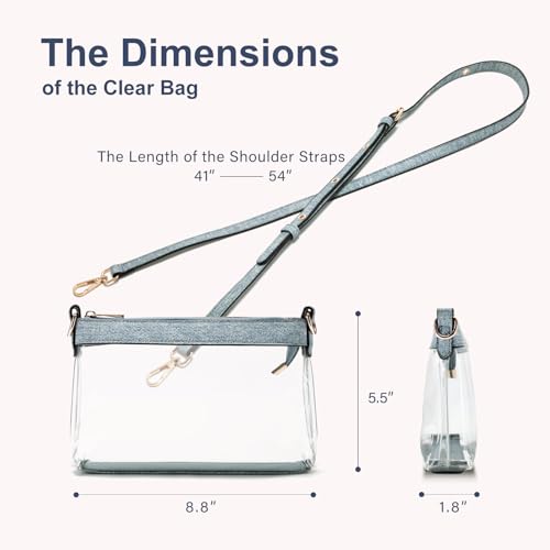 Image of Wuflyover Clear Bag for Stadium Events, Clear Purse for Women