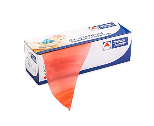 Thermohauser 8300048970 Lot de 100 poches à douille jetables en polyéthylène Rouge 53,5 x 27,5 x 0,0075 cm