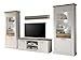Produktbild trendteam smart living Wohnzimmer 4-teilige Set Kombination Toronto, 340 x 210 x 52 cm in Korpus Pinie Weiß, Absetzung Nussbaum Satin (Nb.) im Landhausstil