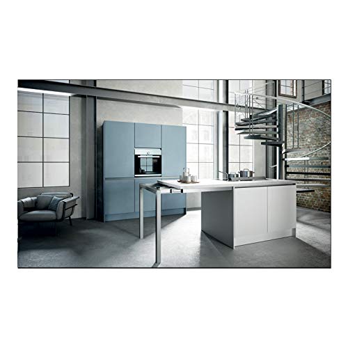 Ferrure complète pour allonge sur ilot central de cuisine - Décor : Anodisé - Largeur : 926 mm - Matériau : Aluminium - Pour caisson de profondeur intérieure mini : 770 mm - Profondeur : 600 mm - Sec
