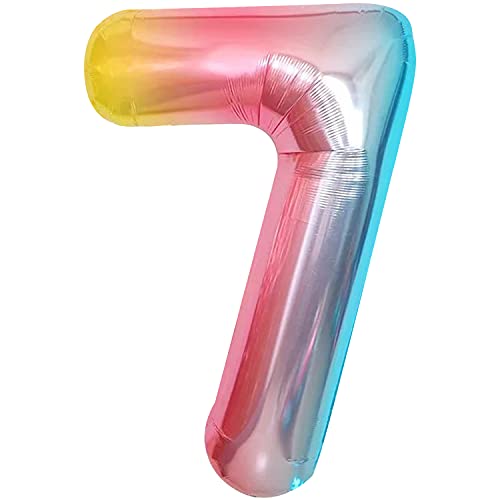 Image of KatchOn Rainbow Number 7 Balloon 40 Inch