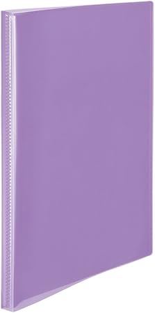 Amazon プラス クリアファイル シンプルクリアーファイル 40ポケット パープル 98 195 クリアホルダー 文房具 オフィス用品
