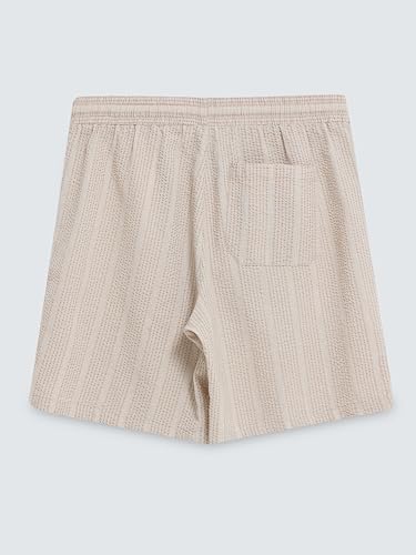 Image of StitchX Men's Airport Look Textured Seersucker Cotton Resort Shorts
