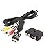 AMATHINGS AV Kabel & Scart Adapter perfekt für PS1, PS2, PS3 – 1,8m Playstation Kabel für Hohe Audio-Video Qualität – Verbinden Sie Ihre Konsole sicher und einfach mit jedem TV-Gerät