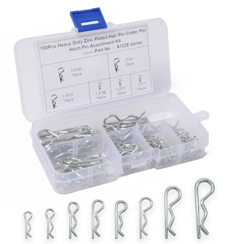 PBAHAUP 100 Pezzi Set di Coppiglie, Coppiglie Spaccate, Assortimento Completo