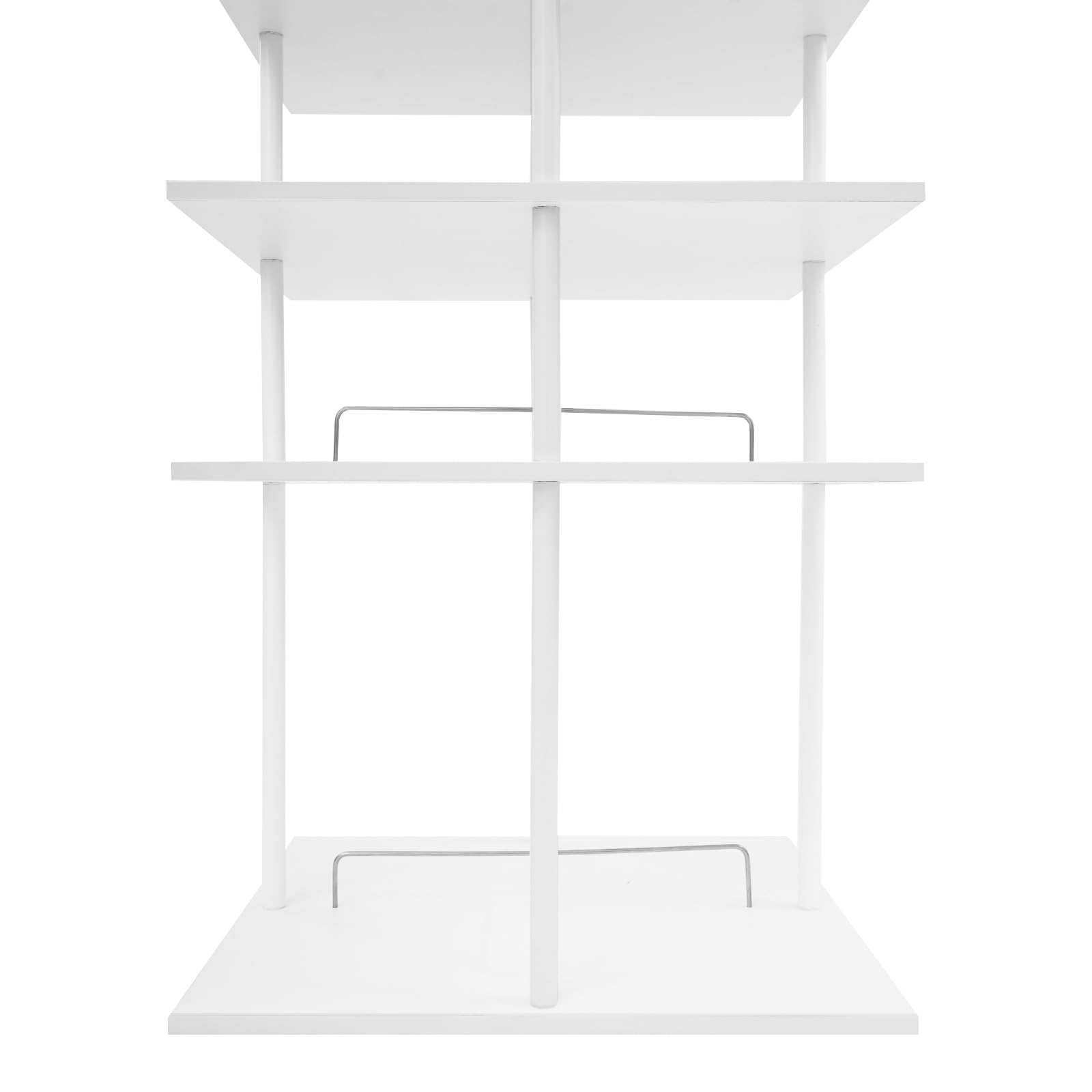 Drehbares Schschrank 6 Ebenen Schuhaufbewahrungsregal 360° drehbar Schuhständer Schuhregal Aufbewahrung weiß Karussell 57x57x155cm für Flur