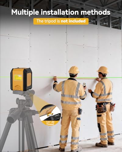 Image of Nikotek Laser Level, Self-Leveling Green Beam Horizontal and Vertical Cross-Line Laser for Home Decoration Carrying Pouch, Battery Included