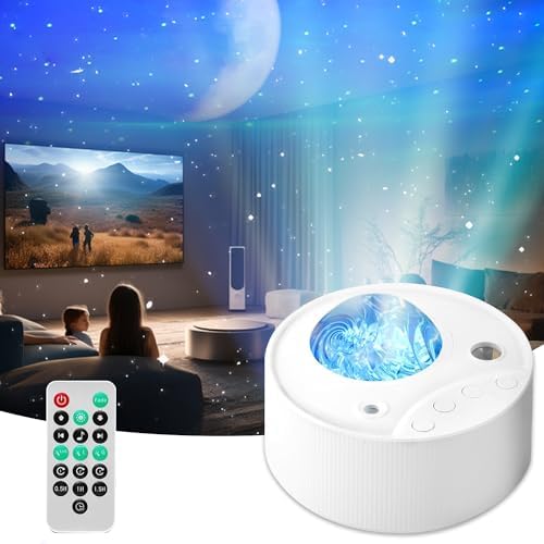 Projecteur Ciel Etoile 5 En 1, Veilleuse Enfant Aurora, Haut-parleur, Télécommande, Minuterie (Blanc) | Leroy Merlin