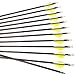 ACCMOS 6pc 29-Inch Spine-800 Arrow Removable Tips Targeting Hunting Arrow Plastic Fletching 2 Inch Vane Carbon Arrows for Compound Bow Recurve Bow Adult Youth Archery Yellow White
