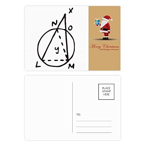Cartes postales trigonométriques du Père Noël en lot de 20 illustrations vectorielles