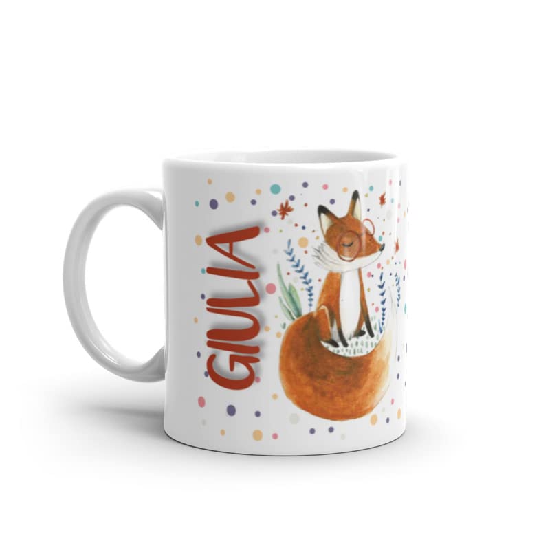 Paolo Chiari Tazza in Ceramica Caffè e Tè, Personalizzata con Nome, Idea Regalo Compleanno per Amici e Familiari, Certificata per Alimenti, Adatta al Microonde, Made in Italy (Giulia)