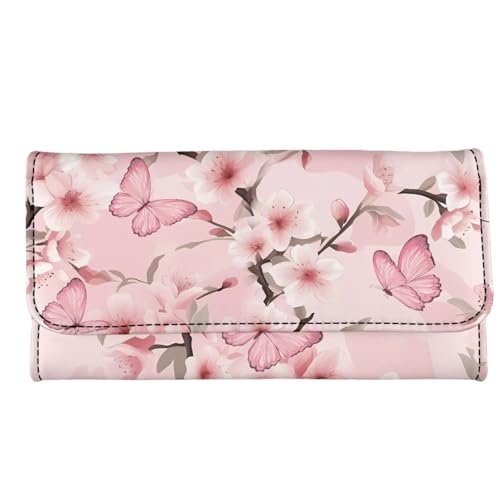 Portefeuille pour femme en cuir rose idéal pour ranger ses cartes en terrasse