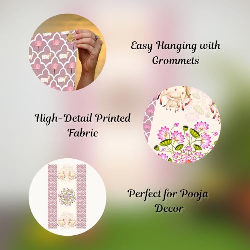 Image of SpecialYou Varalakshmi Pooja Decoration Items with Cow Pichwai (5 * 3ft) Backdrop Cloth for Decoration Pooja, Mandir Decorations Items for Home Decor Items, Wall Decor Items for Living Room