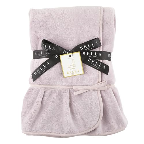 Image of Bella Sleep + Spa Ultra Soft Plush Luxury Spa Shower Bath Wrap with Adjustable Closure, One Size, Lilac Ash