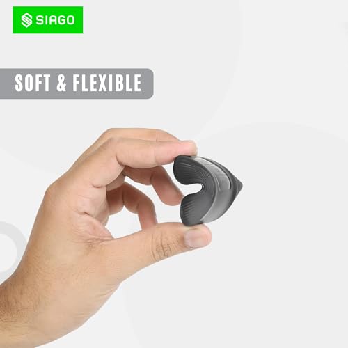 Image of SIAGO Premium TPU Car Key Cover and Metal Keychain Compatible with Innova, Fortuner 2 Button Remote Key (Grey)