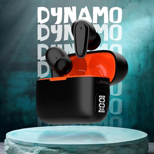 Image of GearZTouch BOLT Truly Wireless in Ear Earbuds with HD Mic, Extra BASS & Noise Reduction for Clear Calling, Type-C Fast Charging BT V5.3, Standby 200H,Voice & Touch Assistant,IPX6 WaterResistant(Black)