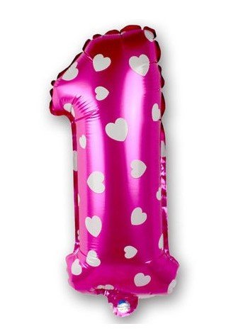 Image of GrandShop 50641 One Number Foil Toy Balloon 17 inch Inch - Pink
