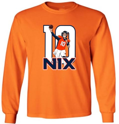 Long Sleeve Bo Nix 10 Denver Shirt T-Shirt Mens Long Sleeve