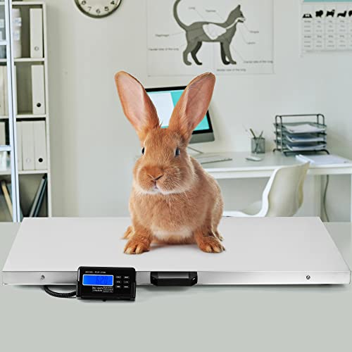 Houseables Dog Scale, Pet Scale, For Large Breed, 440 LB, For Livestock, Dog Weight, Animal, Veterinary, Sheep, Goat, Pig, Shipping, Packages, Weighing, Puppy, Vet, Heavy Duty, Digital, 41x21 Platform