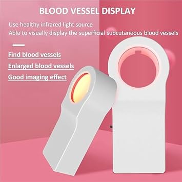 Vein Detector, Portable Handheld Infrared Vein Finder with 3X Magnification for All Skin Types, Fast-Clear Viewer for Nurses, Doctors, Clinics & Home Use