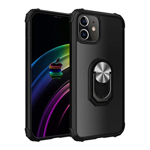 FanTing Étui Housse pour Motorola Moto G 5G Plus Coque, [TPU Souple + PC Dur] [Support d'anneau Rotatif à 360 degrés], Transparente Etui Housse Case pour Motorola Moto G 5G Plus.(Noir + Argent)
