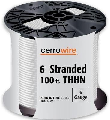 100 ft. 6 Gauge Stranded THHN Wire - White