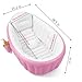 PandaEar Baby Inflatable Bathtub, Portable Travel Baby Infant Bath Tub Toddler Bathtub with Air Pump, Foldable Non-Slip Shower Basin Mini Air Swimming Pool for Newborn (Pink)