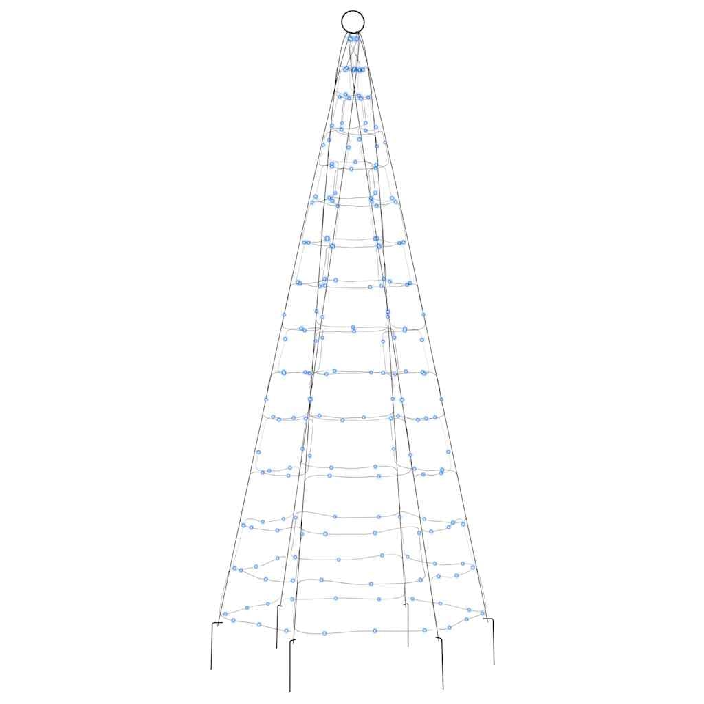 LED-Weihnachtsbaum 200 LEDs Blau 180 cm Kupfer Eisen mit 8 Lichteffekten USB Stromversorgung für Innen Außen Garten Balkon Terrasse Weihnachtsbeleuchtung