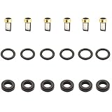 6pcs Fuel Injectors Seals Repair O-ring Micro Filters Fluorine rubber gasket Kit for FOR Toyota Coaster Hilux Land Cruiser Avanza for Daihatsu Terios 23250-97401 23250-75090 23250-75080