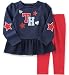 Tommy Hilfiger Baby Girls' Chiffon Tunic with Leggings Set, Navy, 0-3 Months