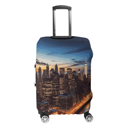 New York City Scenery Printed Luggage Cover Protector, Fits 18-32 Inch Luggage4