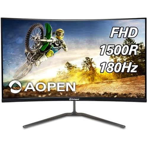 AOPEN by Acer 27in FHD 1920x1080 Curved 180Hz Gaming Monitor 27HC5R S3biip